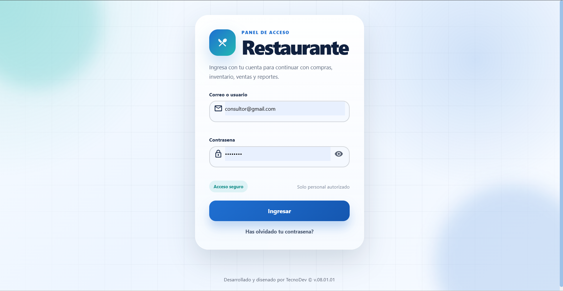 SISTEMA PARA RESTAURANTES